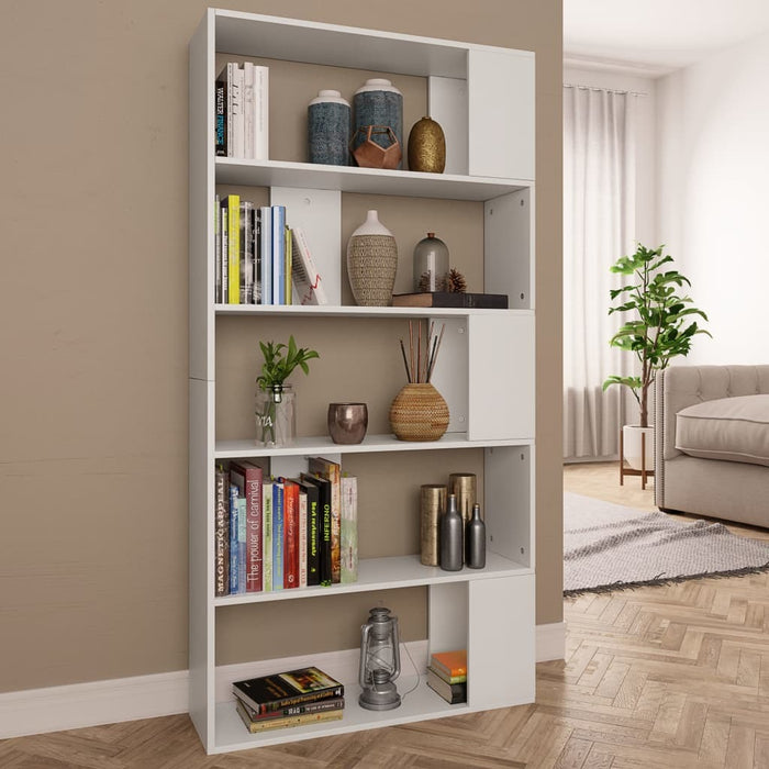 Book Cabinet/Room Divider White 31.5"x9.4"x62.6"