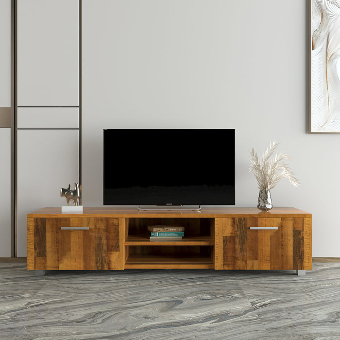 Natural Modern TV stand for Living Room 55 inch