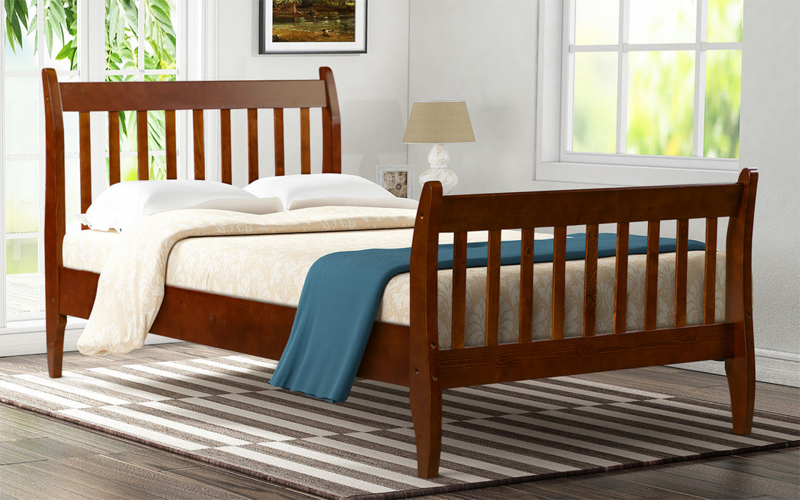 New Space Platform Twin Bed Frame Mattress Foundation with Wood Slat Support