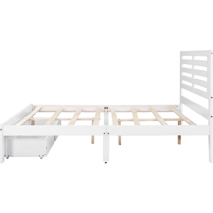 Lee Full Size Platform Bed with Drawers
