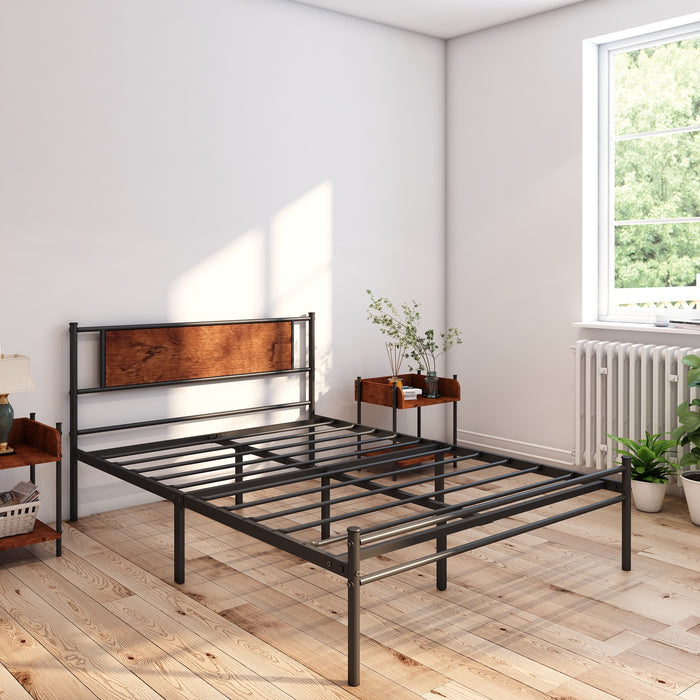 Queen size Simplism Metal bed frame  (Noise Free Design)
