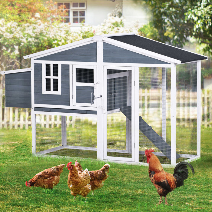Large Wooden Chicken Coop Small Animal House Rabbit Hutch