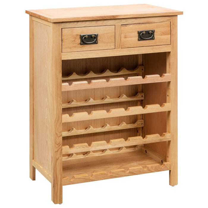 Solid Oak Wood Wine Cabinet