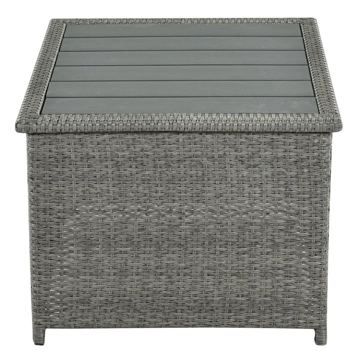 9 Piece Rattan Sectional Seating Group with Cushions and Ottoman, Patio Furniture Sets, Outdoor Wicker Sectional