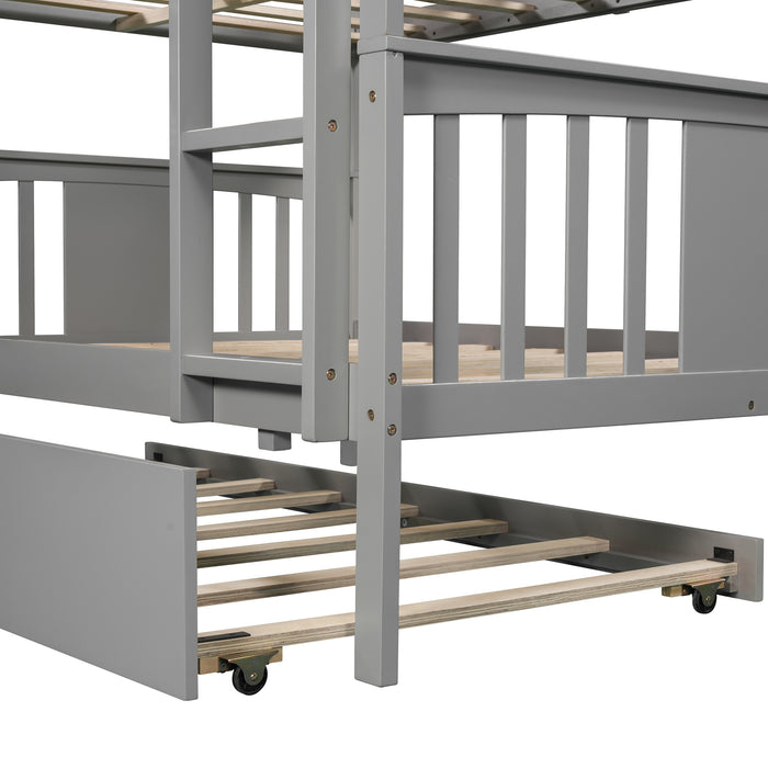 Simple Living Full over Full Bunk Bed with Twin Size Trundle