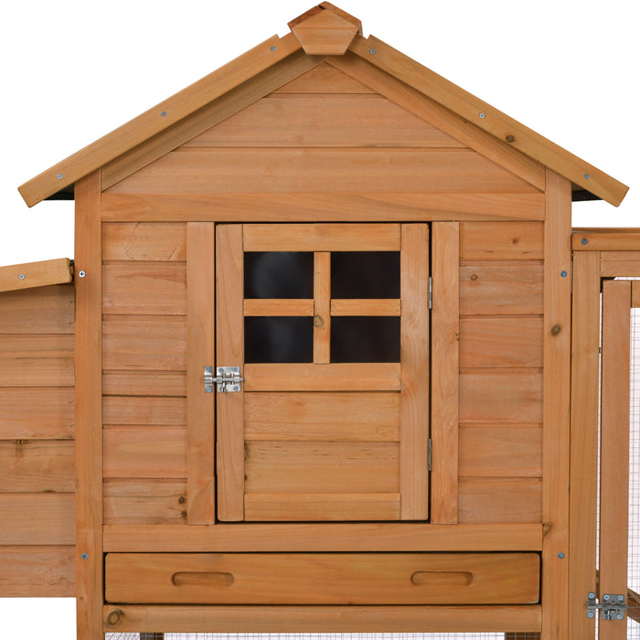 Topmax Large Outdoor Wooden Chicken Coop Poultry Cage Rabbit Hutch