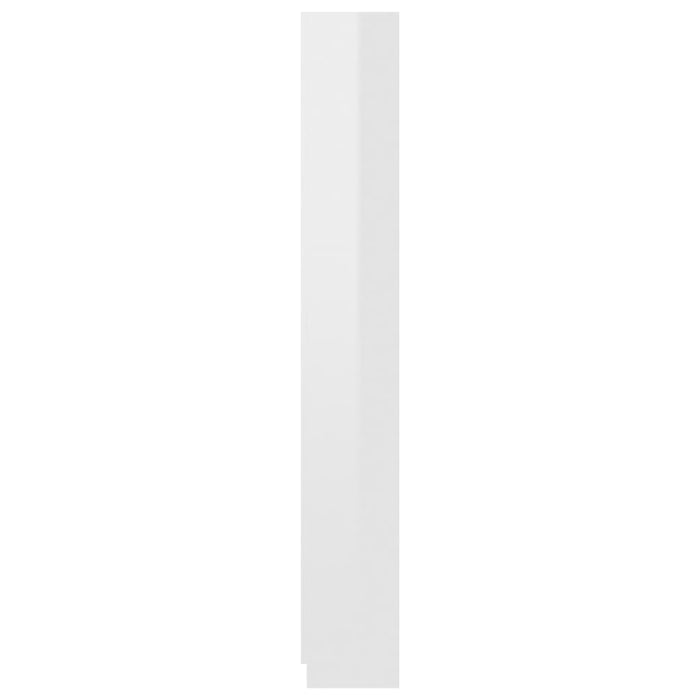 5-Tier Book Cabinet High Gloss White 23.6"x9.4"x68.9" Chipboard