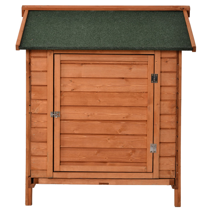 Wood Chicken Coop for 2-3 Chickens, Small Animal Cage Bunny Hutch with Removable Tray and Ramp (Natural,53inch)