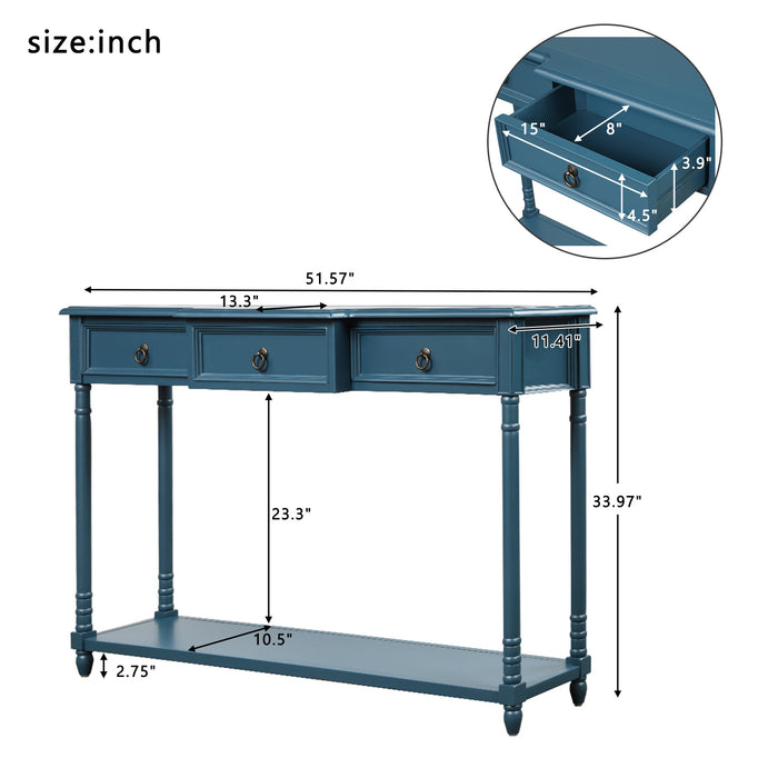 Exquisite Console Table (Antique Navy)