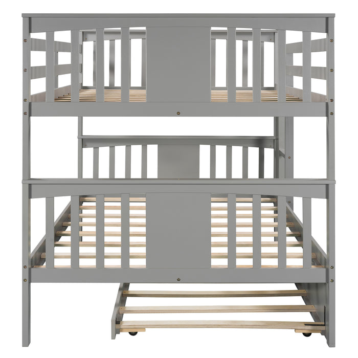 Simple Living Full over Full Bunk Bed with Twin Size Trundle