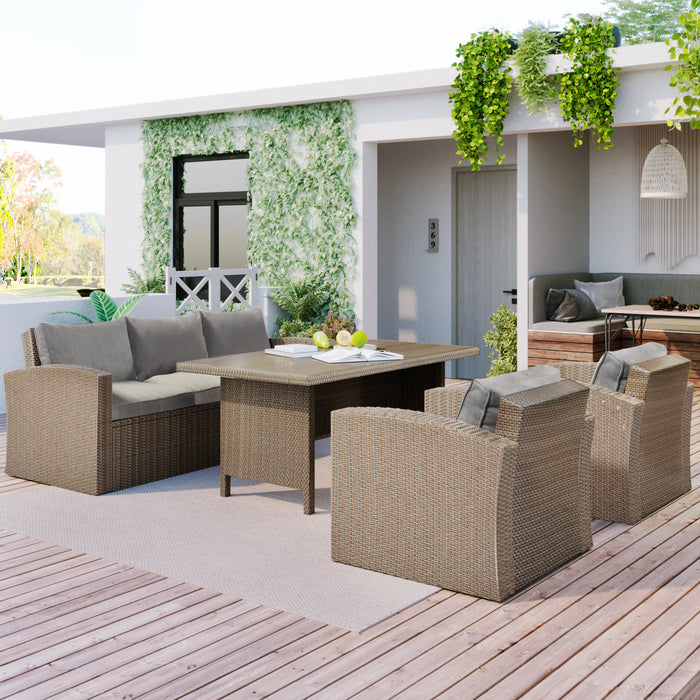 4-Piece Conversation Outdoor Patio Furniture Set