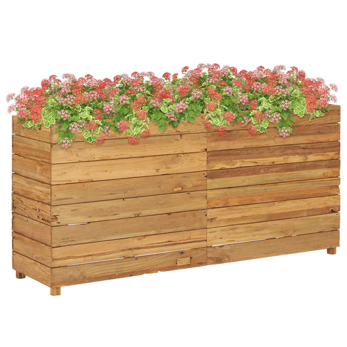 Raised Bed 59.1"x15.7"x28.3" Recycled Teak and Steel