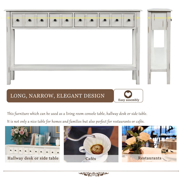 Rustic Entryway Console Table