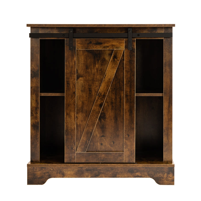 Buffet & Sideboard with Sliding Barn Door Multi-functional Storage Cabinet For Farmhouse