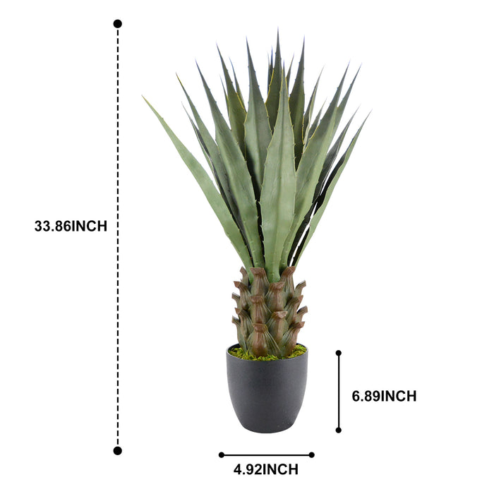 86cm Agave 25lvs Artificial Plants with 7.7"black pot