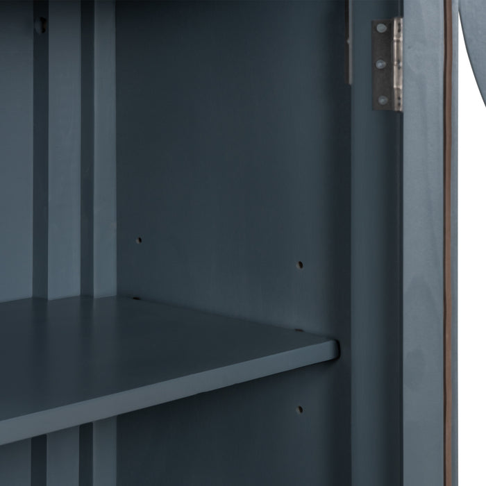 Accent Storage Cabinet Wooden Cabinet with Decorative transparent Door, Modern Sideboard for Entryway, Living Room, Bedroom