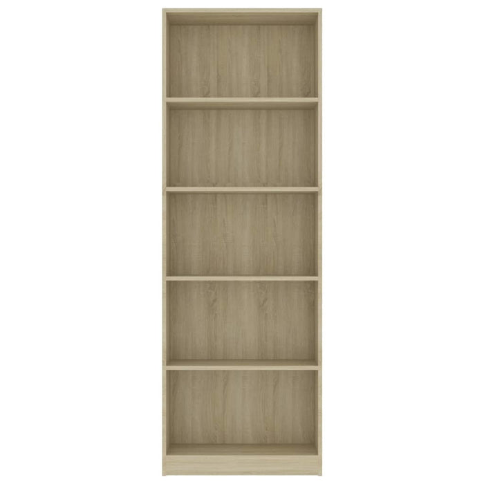 5-Tier Book Cabinet Sonoma Oak 23.6"x9.4"x68.9" Chipboard