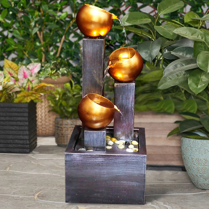 3 Tier Metal Floor Indoor/outdoor Water Fountain