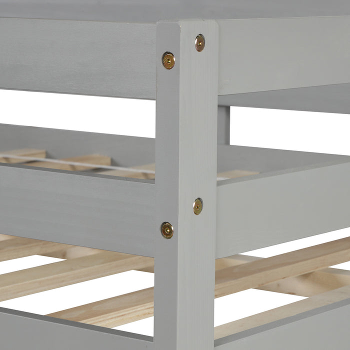 Simple Living Full over Full Bunk Bed with Twin Size Trundle