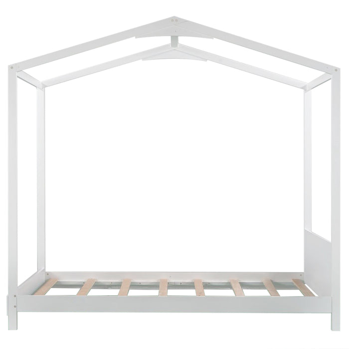 Twin Size House Platform Bed with Headboard