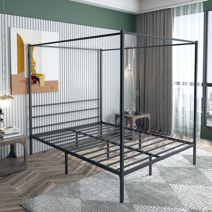 Modern Post Corner  Queen Size Canopy Bed