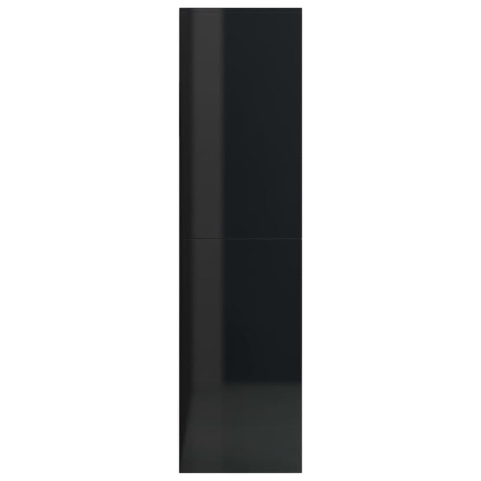 Book Cabinet/Room Divider High Gloss Black 61"x9.4"x63"