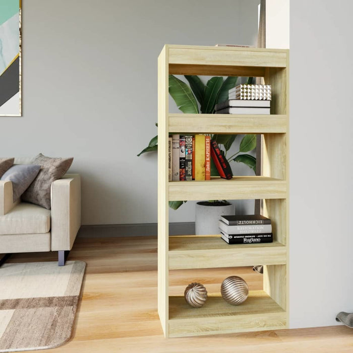 Book Cabinet/Room Divider Sonoma Oak 23.6"x11.8"x53.1" Engineered Wood