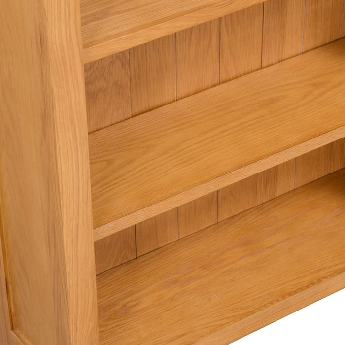 3-Tier Bookcase 27.6"x8.9"x32.3" Solid Oak Wood