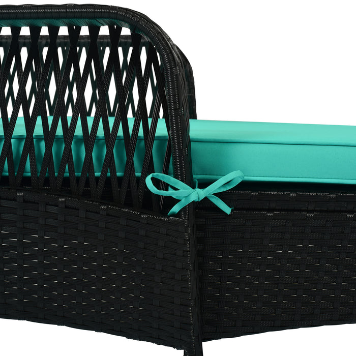Outdoor patio pool PE rattan wicker chair wicker sun lounger