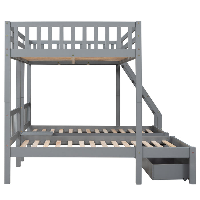 MyRoom Full Over Twin & Twin Wooden Bunk Bed