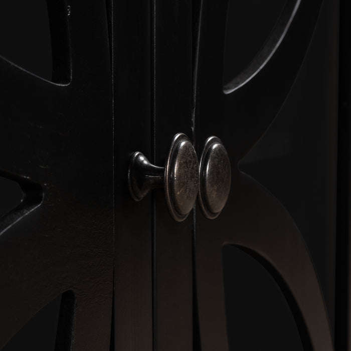 Accent Storage Cabinet Wooden Cabinet with Decorative transparent Door, Modern Sideboard for Entryway, Living Room, Bedroom