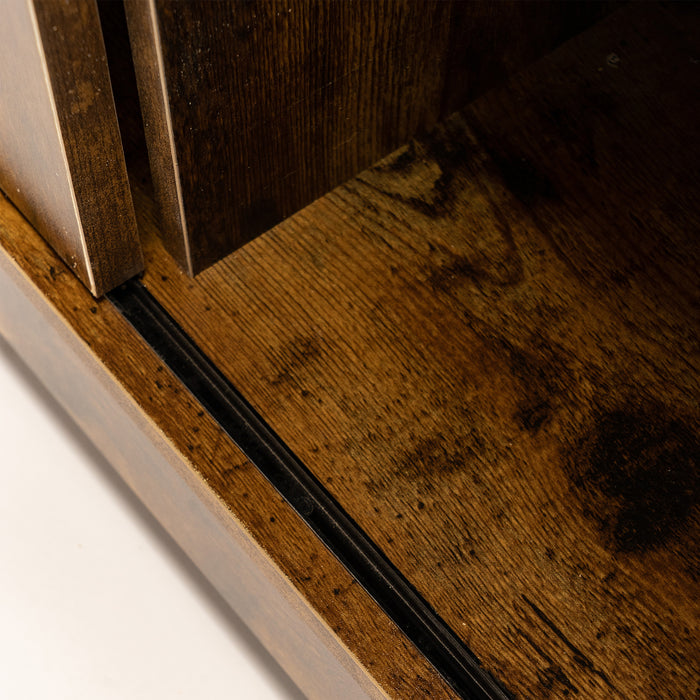 Buffet & Sideboard with Sliding Barn Door Multi-functional Storage Cabinet For Farmhouse