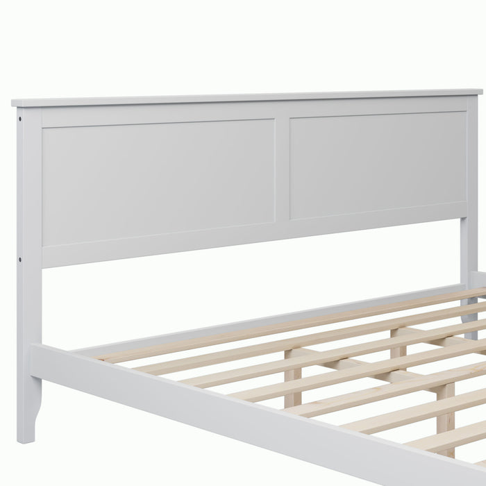 Modern Solid Wood King Platform Bed