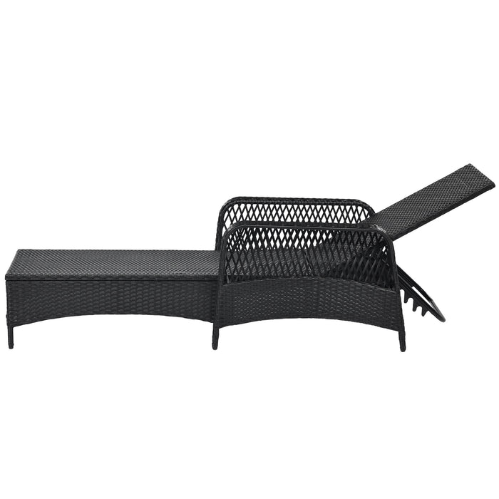 Outdoor patio pool PE rattan wicker chair wicker sun lounger