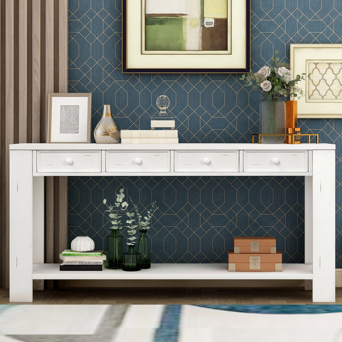Simmons Console Table for Entryway Hallway (Antique White)