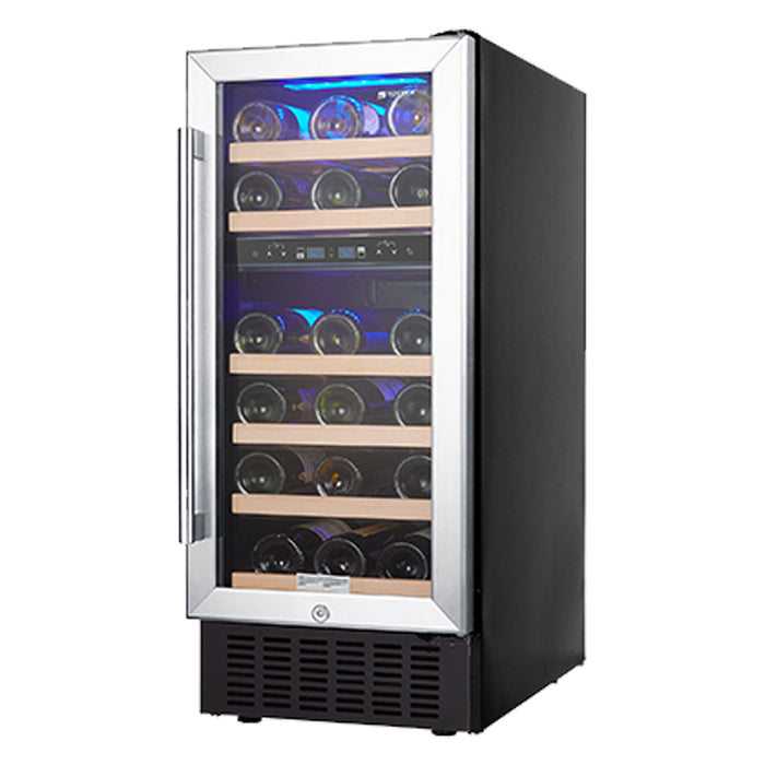 15 Inch Wine Cooler Refrigerators 28 Bottle Fast Cooling Low Noise Wine Fridge