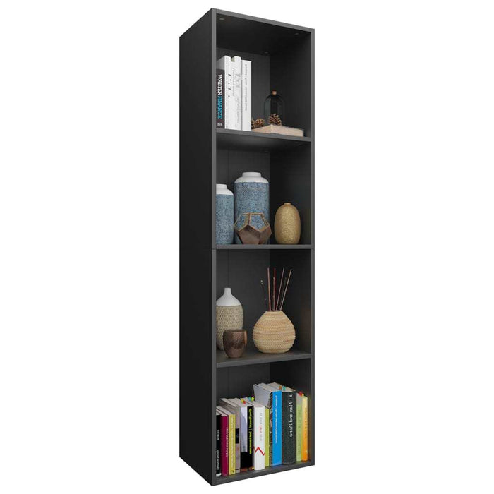 Book Cabinet/TV Cabinet Black 14.2"x11.8"x56.3" Chipboard