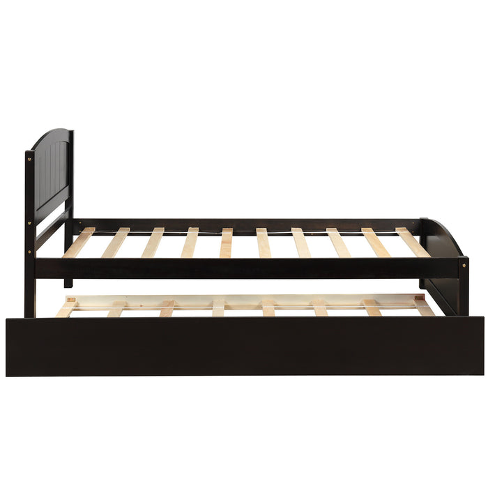 Twin size Platform Bed with Trundle