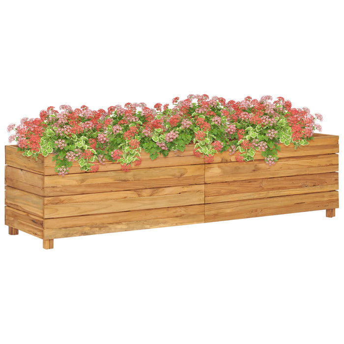 Raised Bed 59.1"x15.7"x15" Recycled Teak and Steel