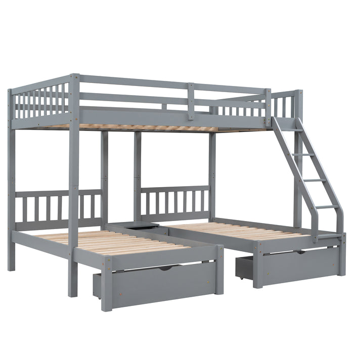 MyRoom Full Over Twin & Twin Wooden Bunk Bed