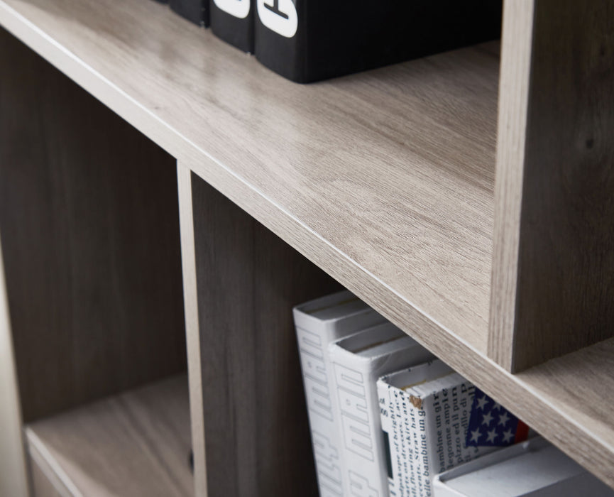 67\" Bookcase with Doors, 3-tier Bookshelf