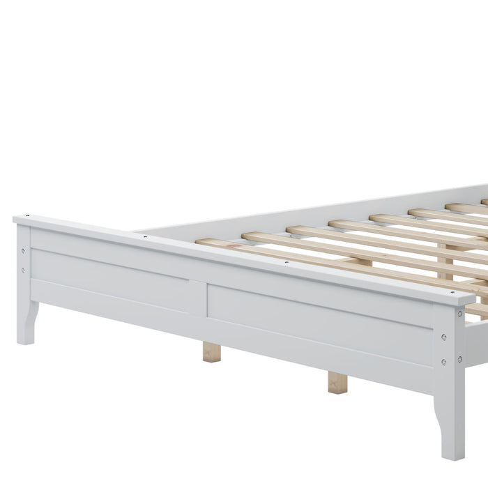 Modern  Solid Wood Queen Platform Bed
