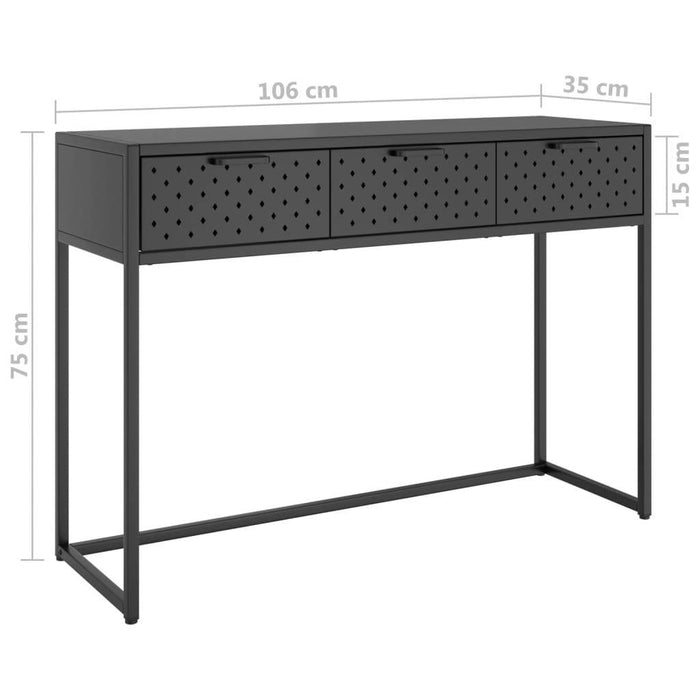 Classic Console Table Anthracite 41.7"x13.8"x29.5" Steel