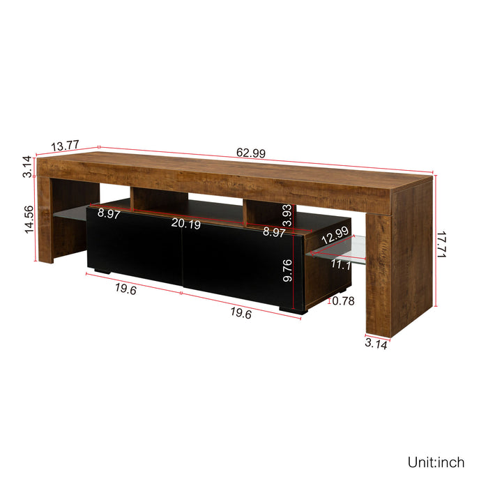 Living Room Furniture TV Stand Cabinet.Walnut,Black