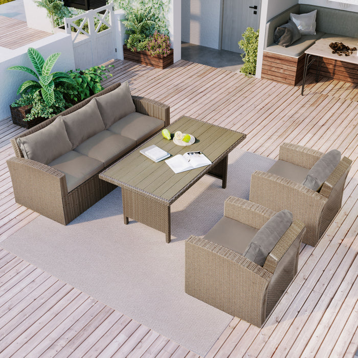 4-Piece Conversation Outdoor Patio Furniture Set