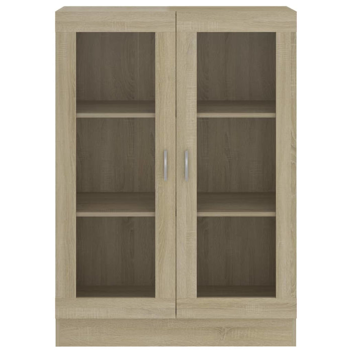 Vitrine Cabinet Sonoma Oak 32.5"x12"x45.3" Chipboard