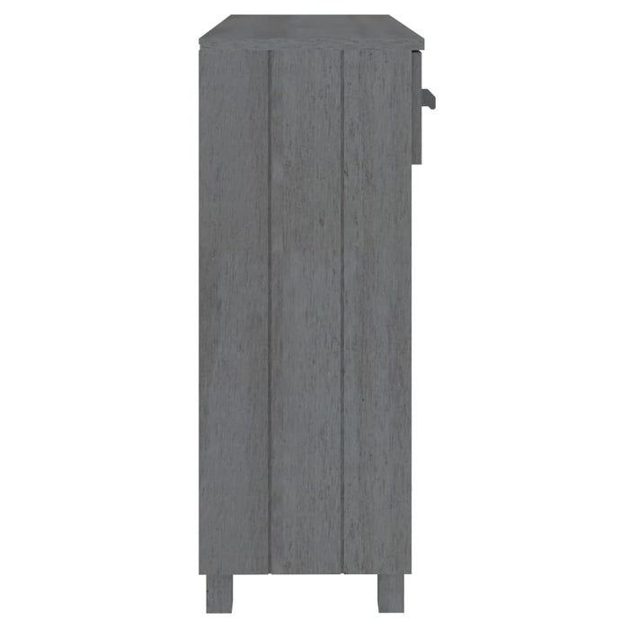 Toplan Console Table Dark Gray 35.4"x13.8"x35.4" Solid Wood Pine