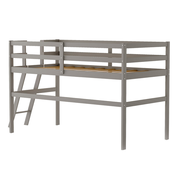 Twin Size Low Loft Bed with Ladder