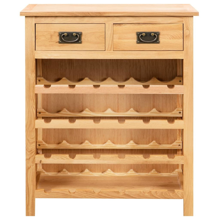 Solid Oak Wood Wine Cabinet