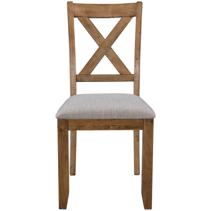 6-Piece Kitchen Dining Table Set Wooden Rectangular Dining Table, 4 Fabric Chairs and Bench Family Furniture